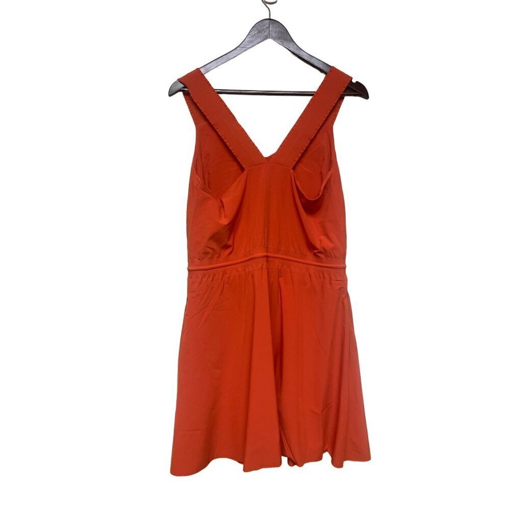 NEW! Athleta Savannah Strap Mini Athletic Dress Orange Pockets Women's Small - Picture 6 of 11